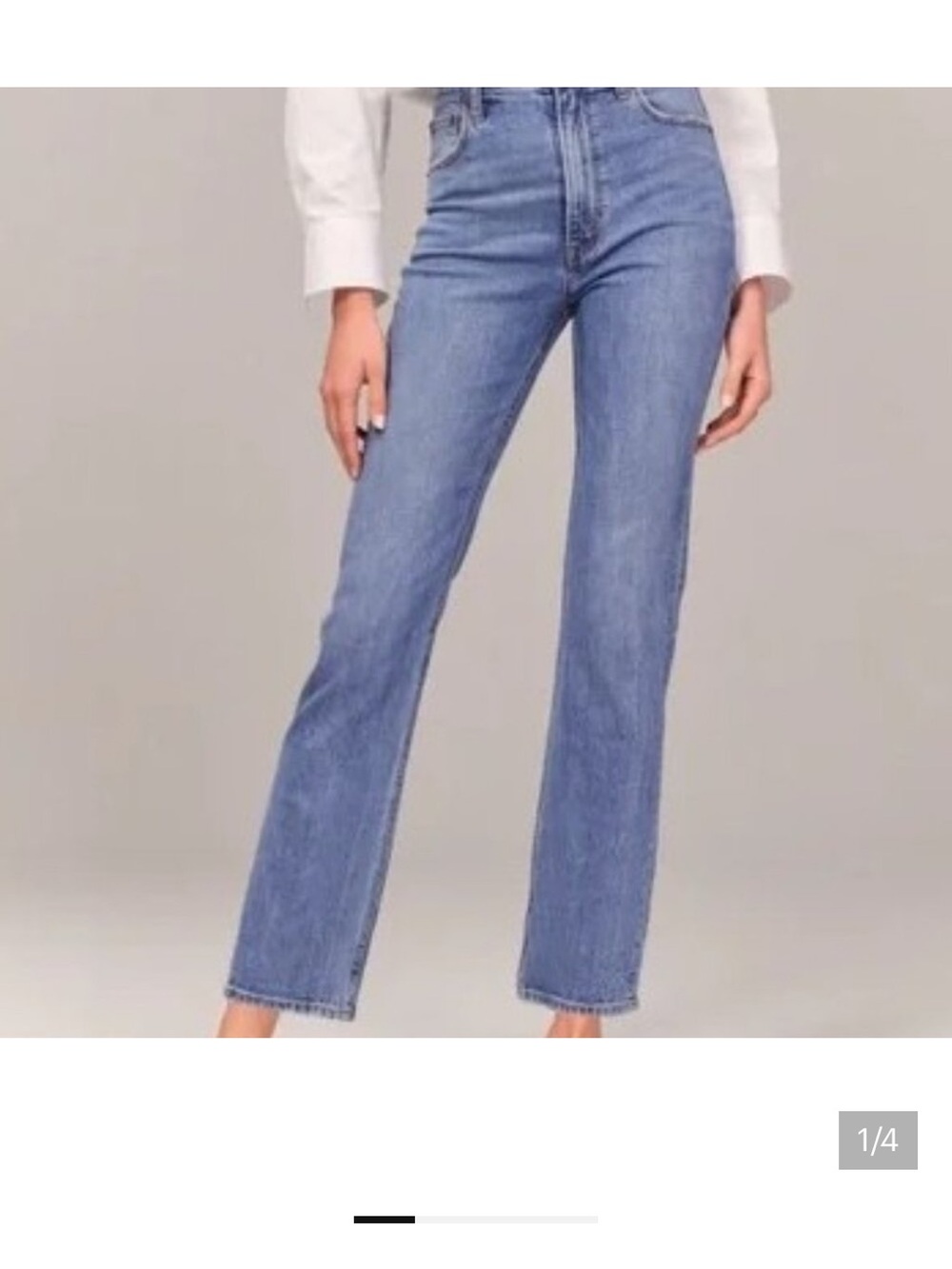 Abercrombie & Fitch Women’s Curve Love The Ankle Straight Ultra High Rise Jeans